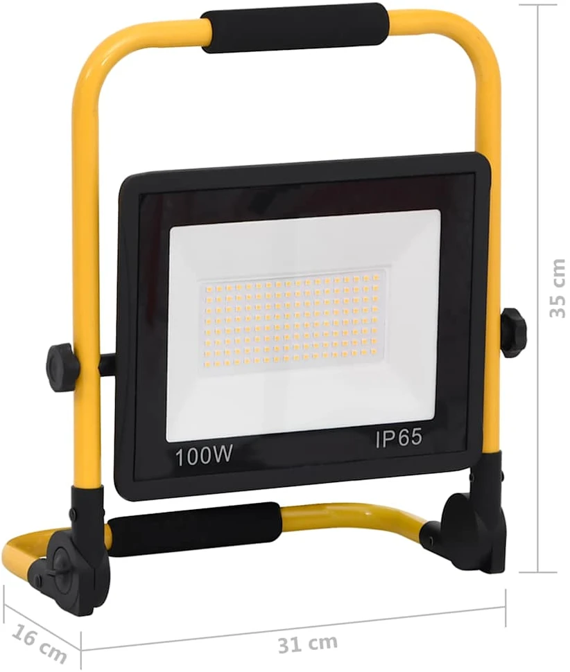 LED prožektorius su rankena, šaltos baltos spalvos, 100W