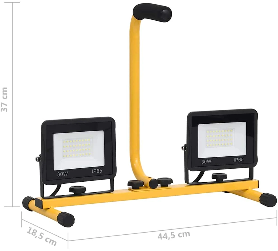 LED prožektorius su rankena, šaltos baltos spalvos, 2x30W