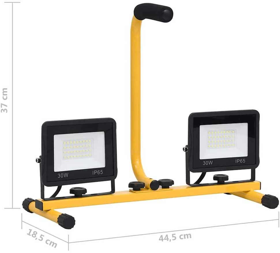 LED prožektorius su rankena, šaltos baltos spalvos, 2x30W