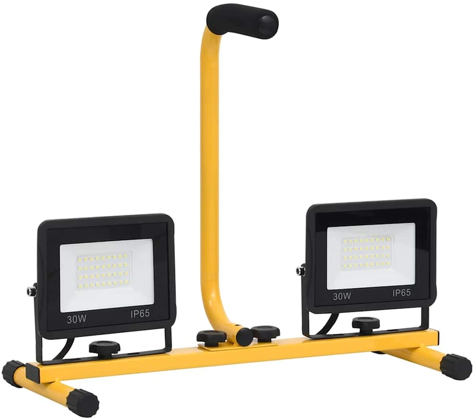 LED prožektorius su rankena, šiltos baltos spalvos, 2x30W