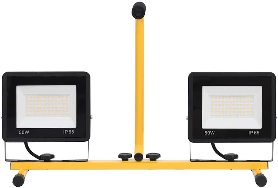 LED prožektorius su rankena, šiltos baltos spalvos, 2x50W