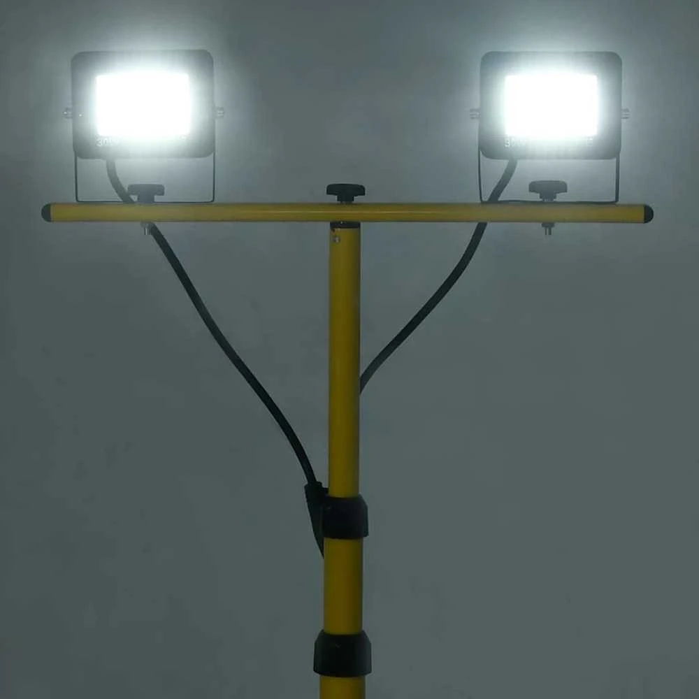 LED prožektorius su trikoju, šaltos baltos spalvos, 2x30W