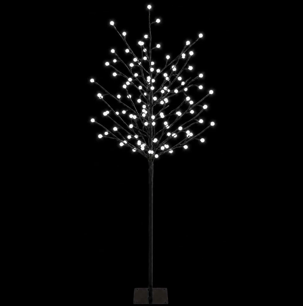 LED rutuliukų Kalėdų eglutė Juoda 18 x 18 x 120 cm Plienas