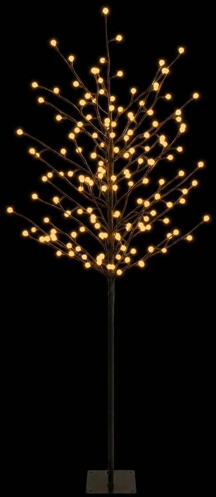 LED rutuliukų Kalėdų eglutė Juoda 18 x 18 x 150 cm Plienas