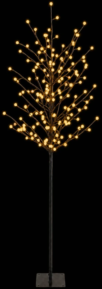 LED rutuliukų Kalėdų eglutė Juoda 180 cm Plienas 220 LED