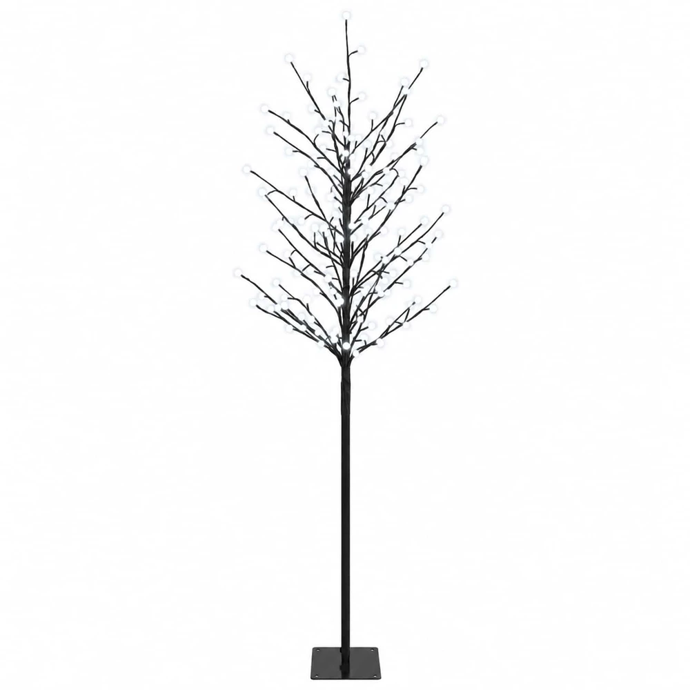 LED rutuliukų Kalėdų eglutė Juoda 180 cm Plienas 220 LED