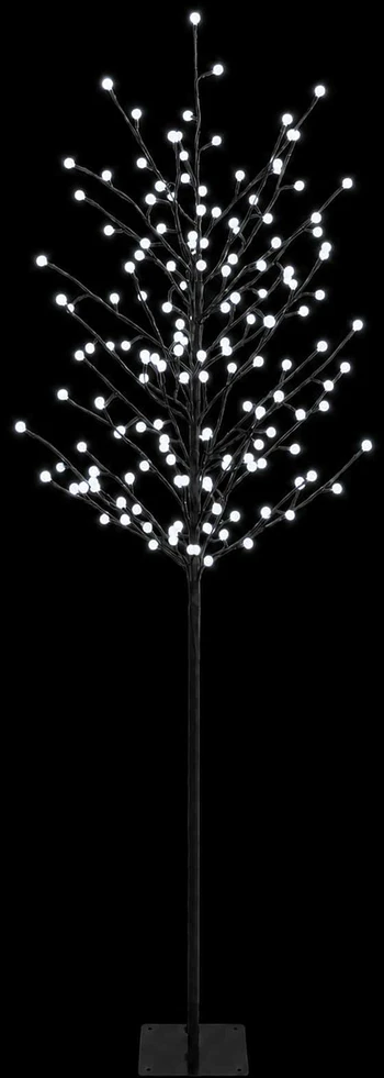 LED rutuliukų Kalėdų eglutė Juoda 180 cm Plienas 220 LED