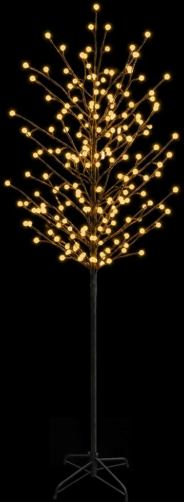 LED rutuliukų Kalėdų eglutė Juoda 210 cm Plienas 250 LED