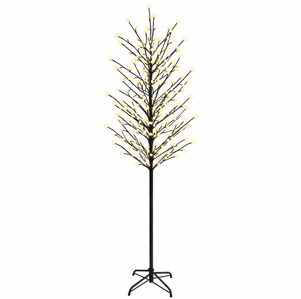 LED rutuliukų Kalėdų eglutė Juoda 240 cm Plienas 280 LED