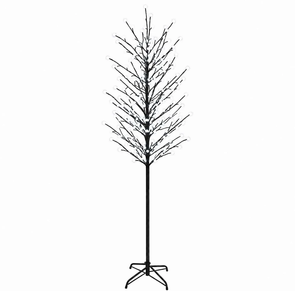 LED rutuliukų Kalėdų eglutė Juoda 240 cm Plienas 280 LED