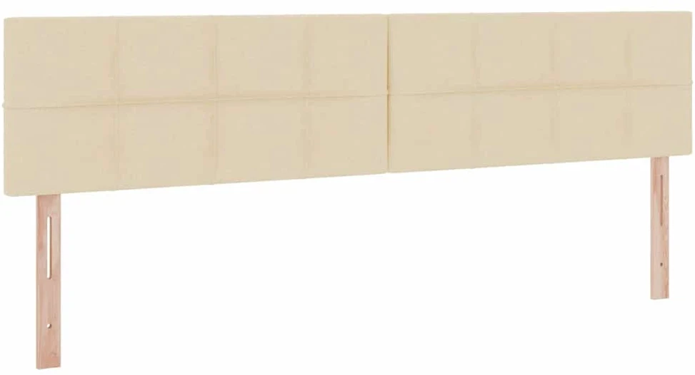 LED saugojimo lova su čiužiniu Kremas 200 x 200 cm Audinys