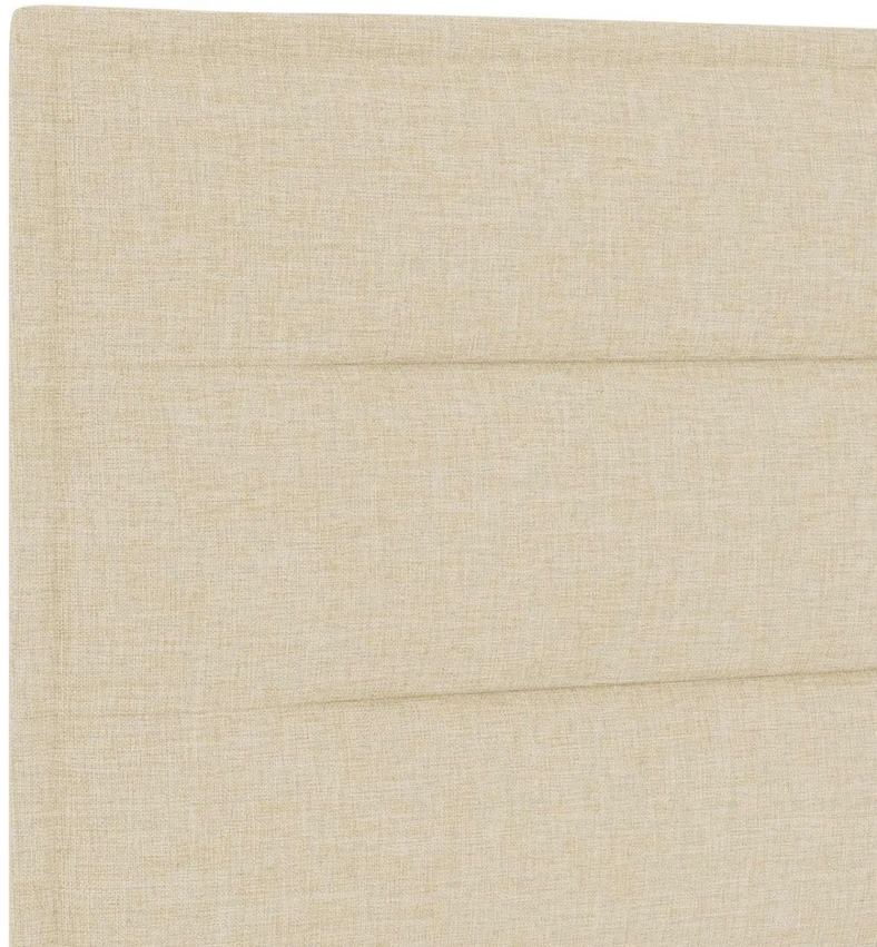 LED saugojimo lova su čiužiniu Kreminė 100 x 200 cm Audinys