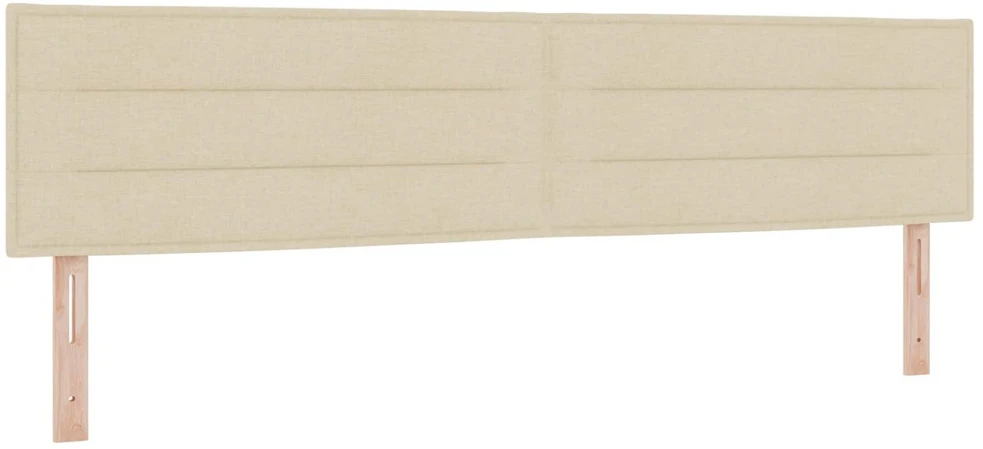 LED saugojimo lova su čiužiniu Kreminė 200 x 200 cm Audinys
