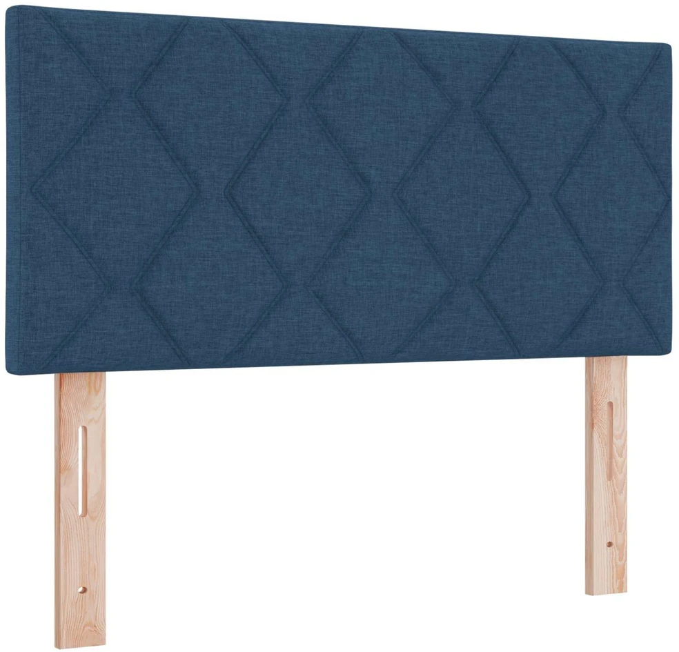 LED saugojimo lova su čiužiniu Mėlyna 100 x 200 cm Audinys