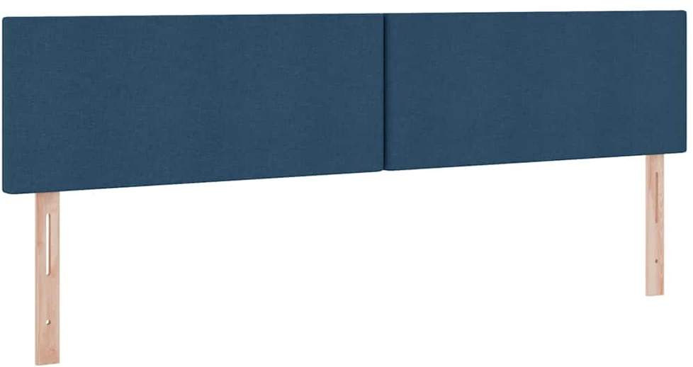 LED saugojimo lova su čiužiniu Mėlyna 200 x 200 cm Audinys