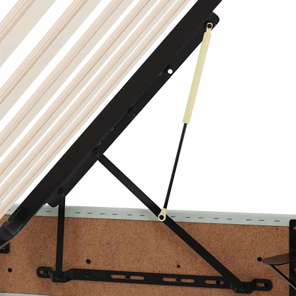 LED saugojimo lova su čiužiniu Šviesiai pilka 90 x 190 cm