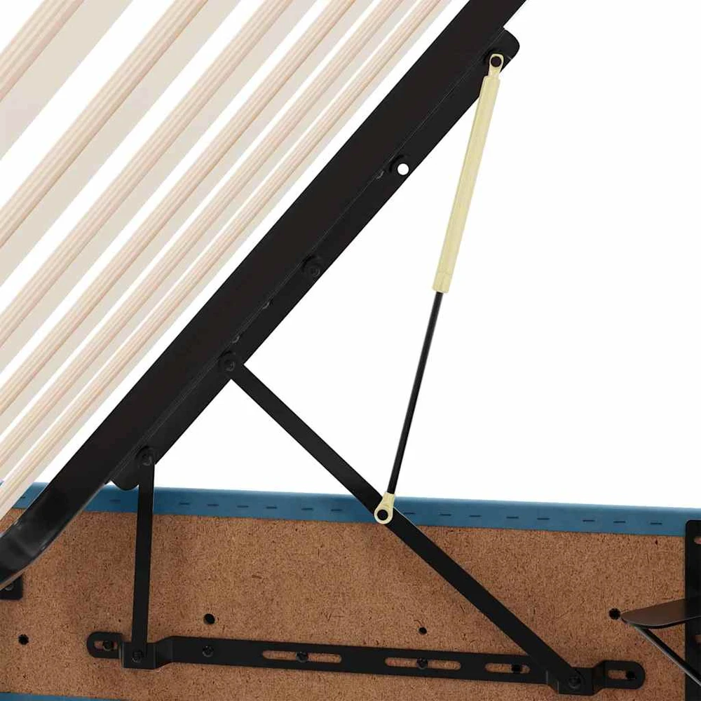 LED saugojimo lova su čiužiniu Tamsiai mėlyna 90 x 190 cm