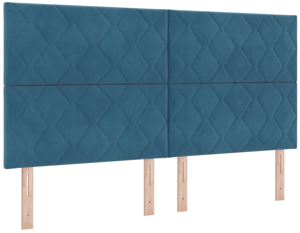 LED saugojimo lova su čiužiniu Tamsiai mėlyna 180 x 200 cm