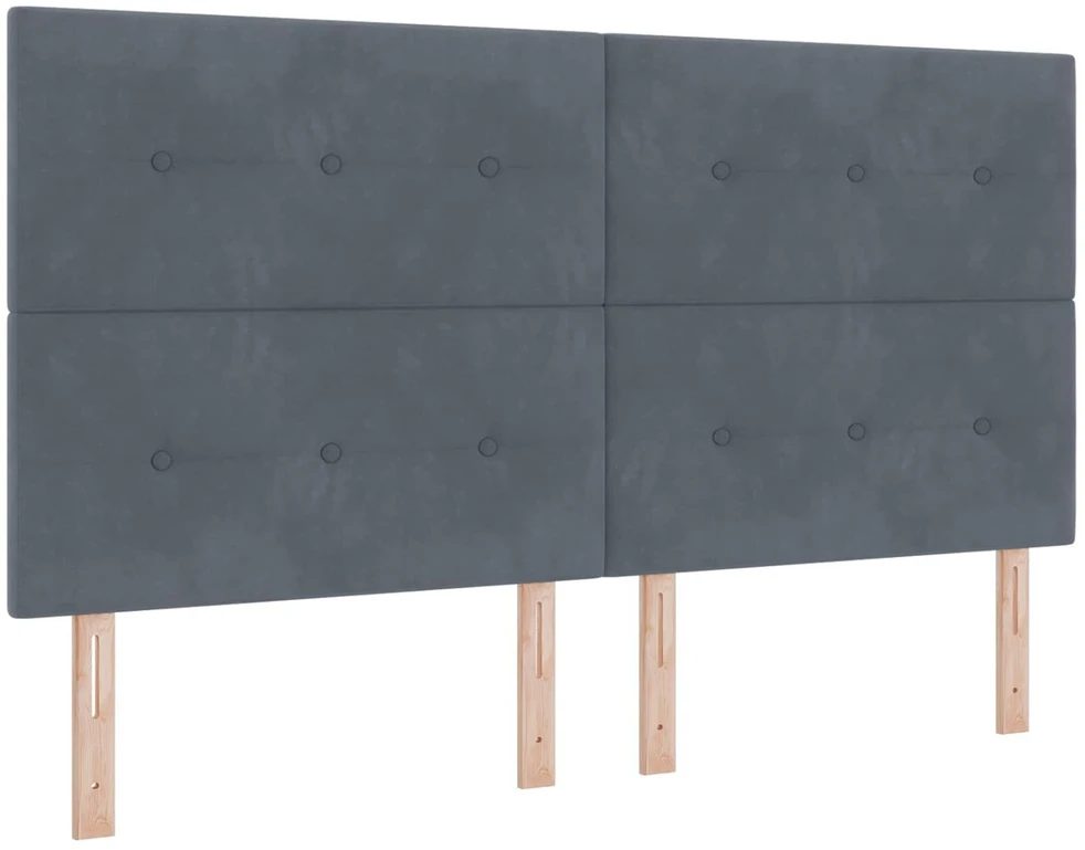 LED saugojimo lova su čiužiniu Tamsiai pilka 180 x 200 cm