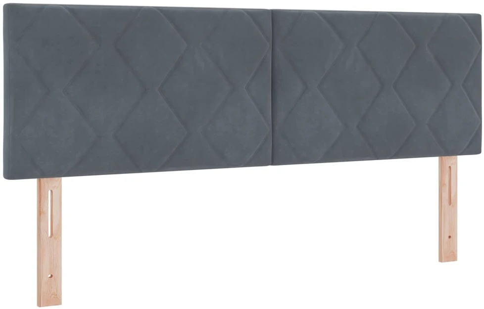 LED saugojimo lova su čiužiniu Tamsiai pilka 140 x 190 cm