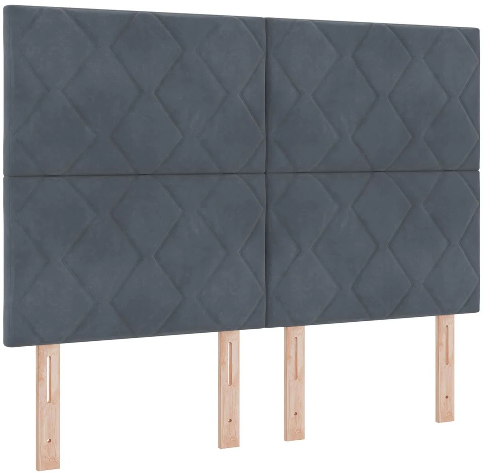 LED saugojimo lova su čiužiniu Tamsiai pilka 160 x 200 cm