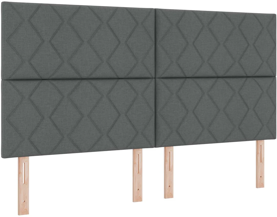 LED saugojimo lova su čiužiniu Tamsiai pilka 180 x 200 cm