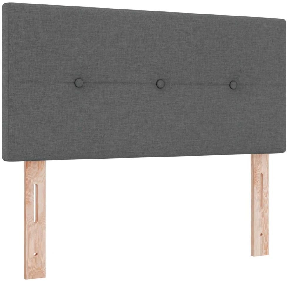 LED saugojimo lova su čiužiniu Tamsiai pilka 100 x 200 cm