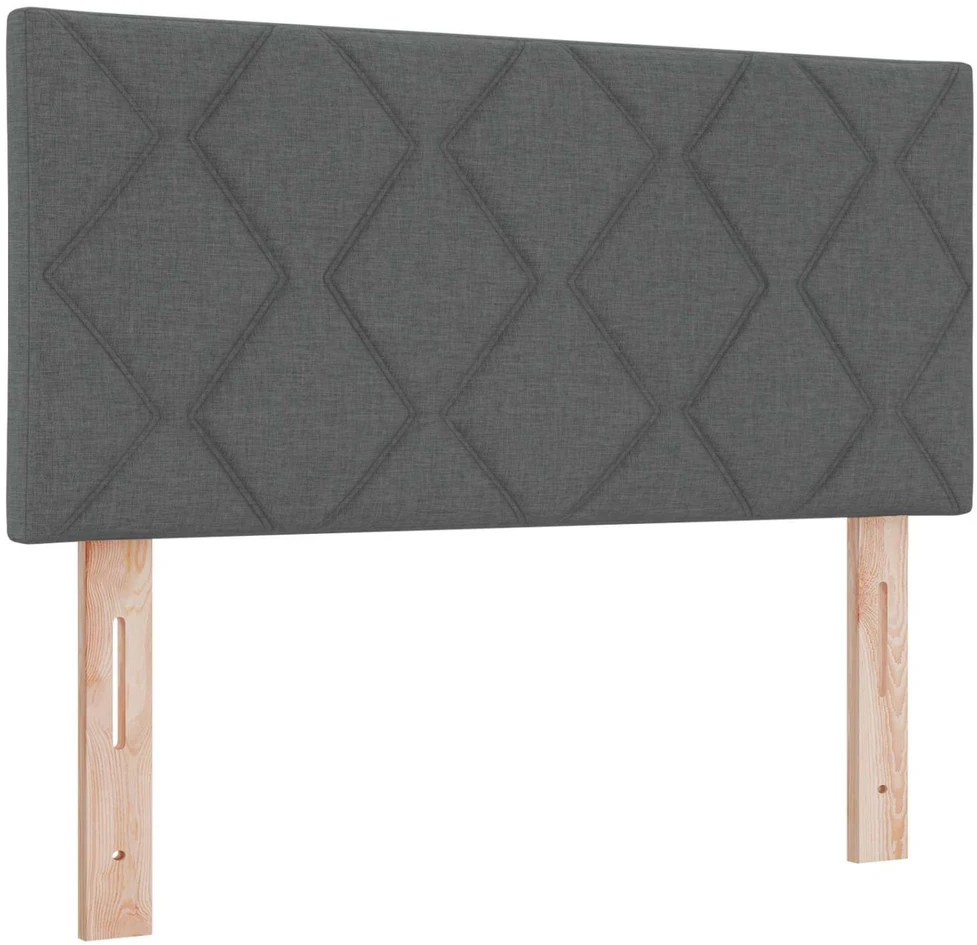 LED saugojimo lova su čiužiniu Tamsiai pilka 90 x 200 cm