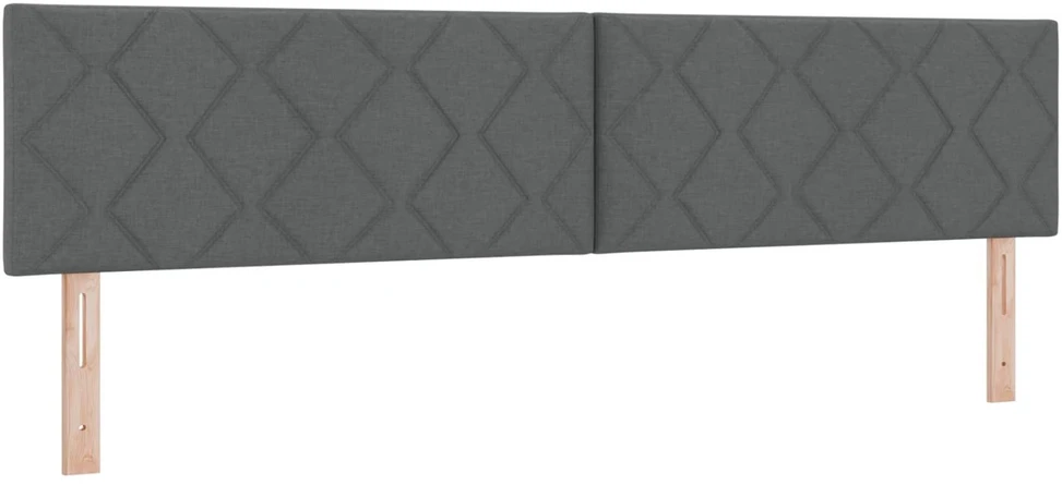 LED saugojimo lova su čiužiniu Tamsiai pilka 200 x 200 cm