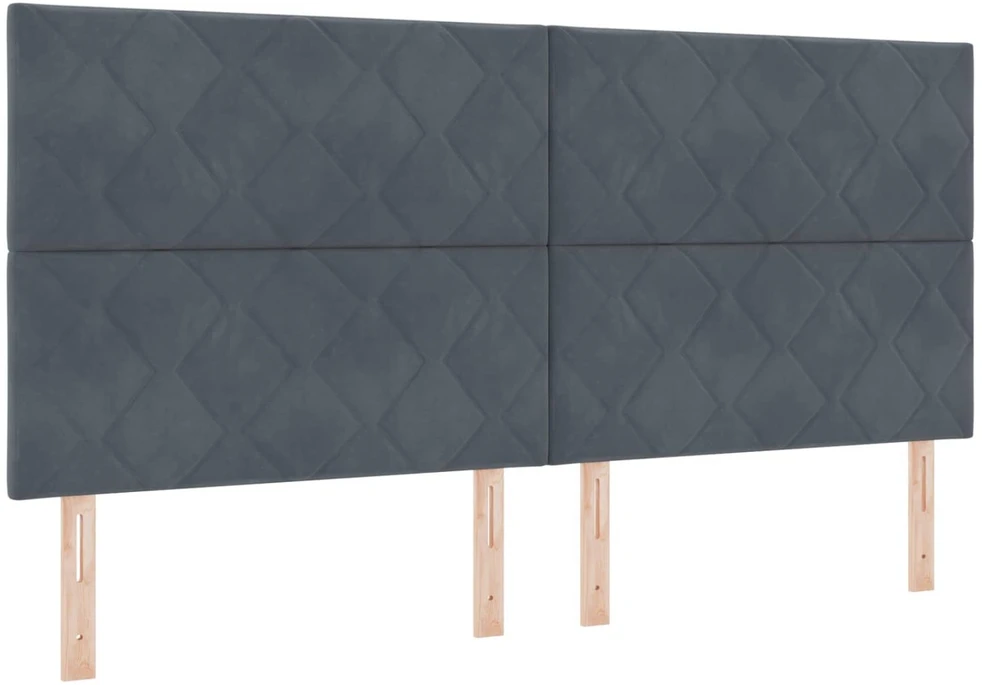 LED saugojimo lova su čiužiniu Tamsiai pilka 200 x 200 cm