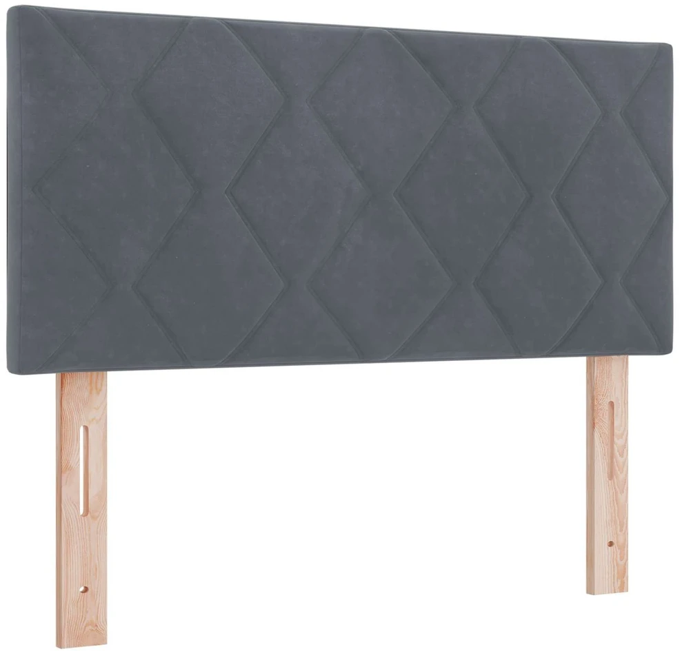 LED saugojimo lova su čiužiniu Tamsiai pilka 120 x 200 cm