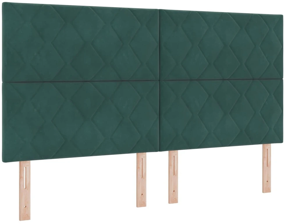 LED saugojimo lova su čiužiniu Tamsiai žalia 180 x 200 cm