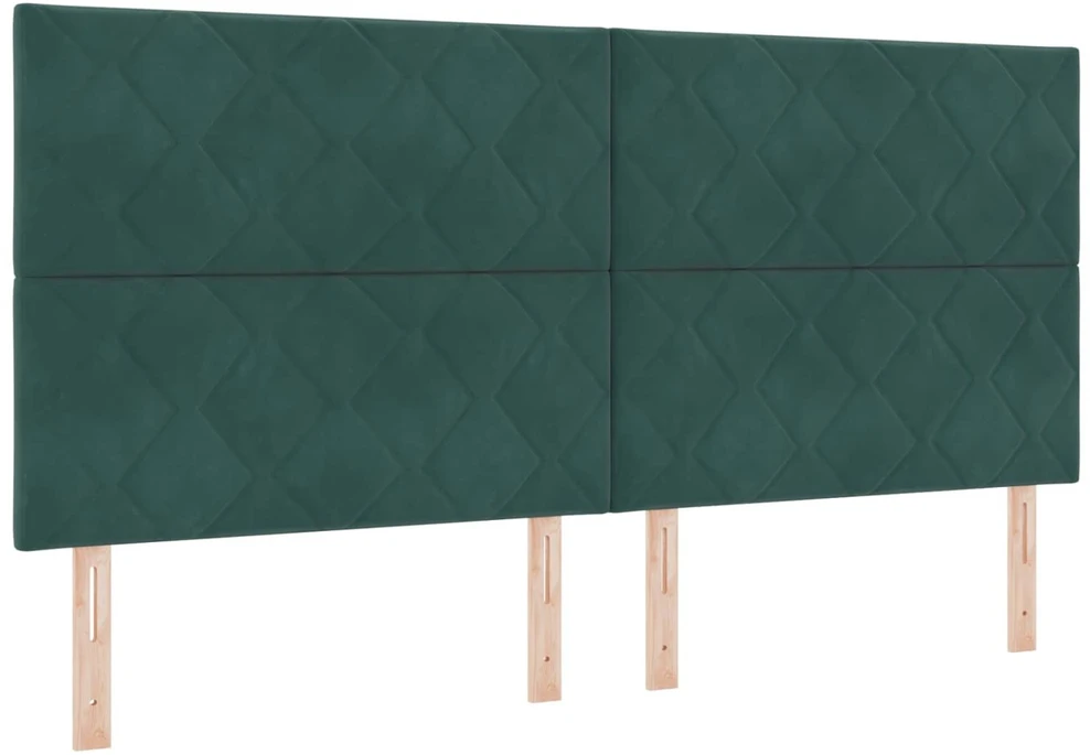 LED saugojimo lova su čiužiniu Tamsiai žalia 200 x 200 cm