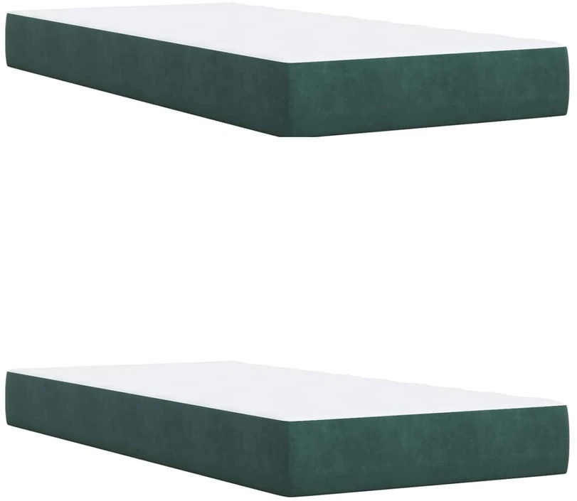 LED saugojimo lova su čiužiniu Tamsiai žalia 180 x 200 cm