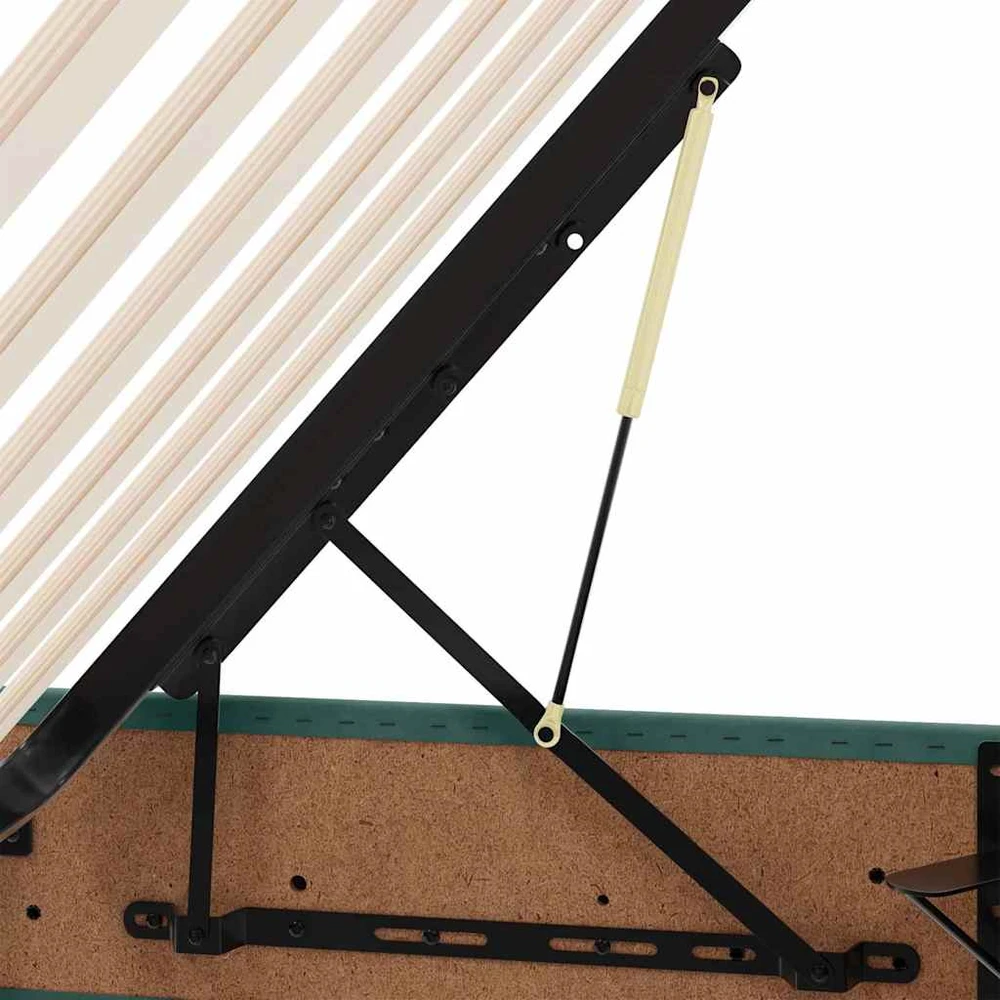 LED saugojimo lova su čiužiniu Tamsiai žalia 100 x 200 cm