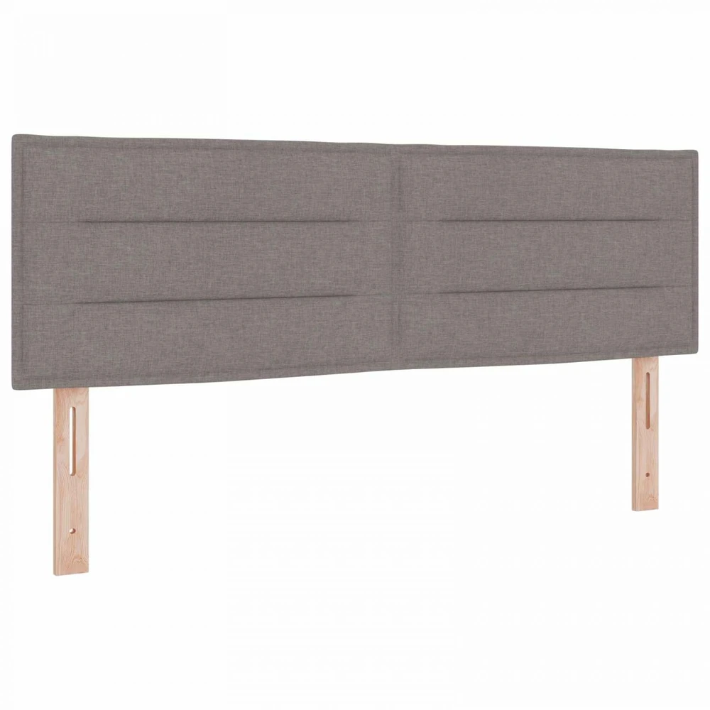 LED saugojimo lova su čiužiniu Taupe 140 x 200 cm Audinys