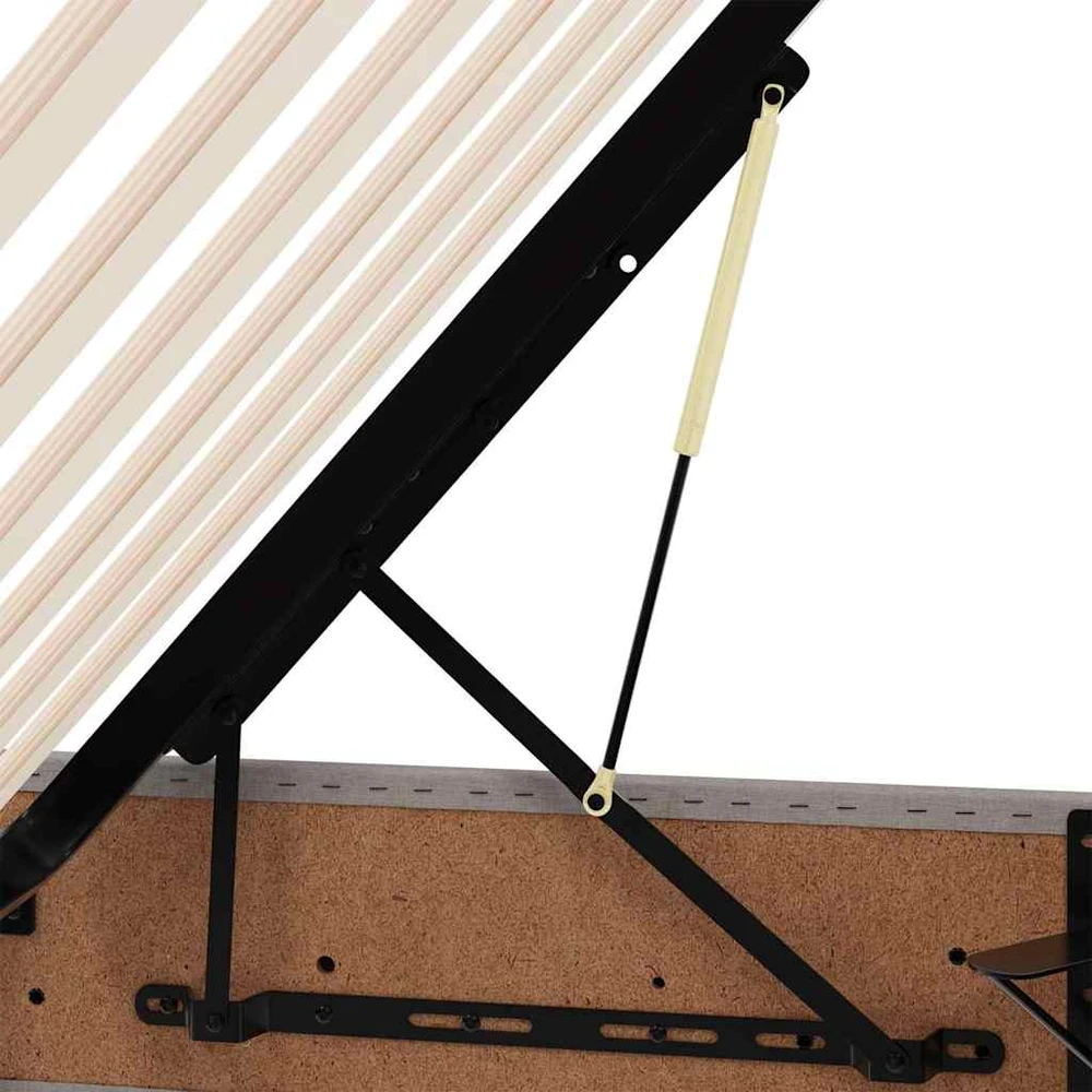 LED saugojimo lova su čiužiniu Taupe 160 x 200 cm Audinys