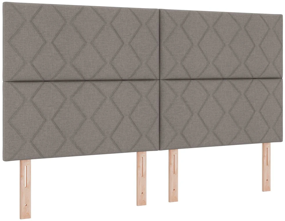 LED saugojimo lova su čiužiniu Taupe 180 x 200 cm Audinys
