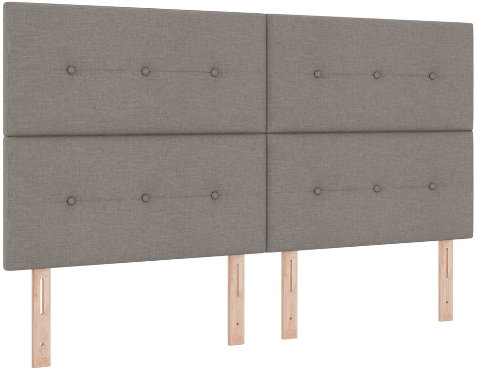 LED saugojimo lova su čiužiniu Taupe 180 x 200 cm Audinys