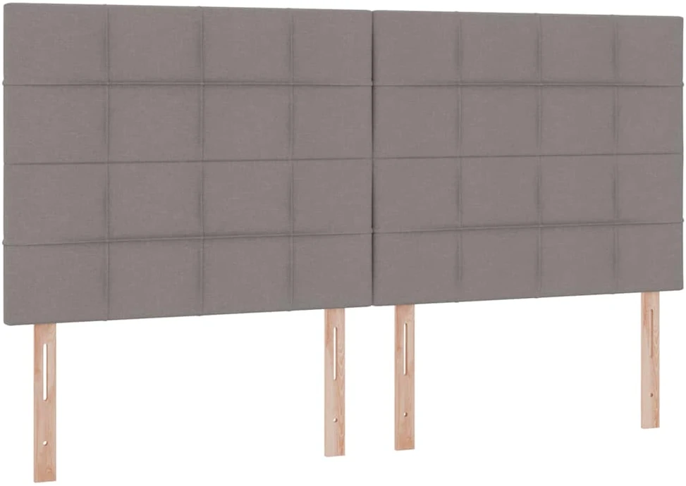 LED saugojimo lova su čiužiniu Taupe 200 x 200 cm Audinys