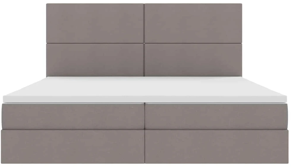 LED saugojimo lova su čiužiniu Taupe 200 x 200 cm Audinys