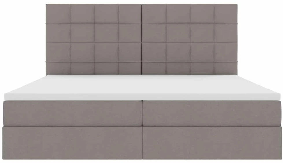 LED saugojimo lova su čiužiniu Taupe 200 x 200 cm Audinys