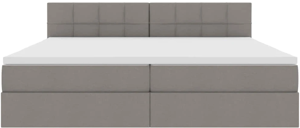 LED saugojimo lova su čiužiniu Taupe 200 x 200 cm Audinys