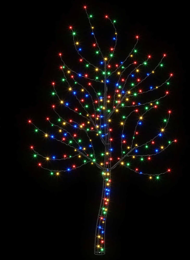 LED sieninė Kalėdų eglutė 150 cm 140 LED Įvairių spalvų Plienas