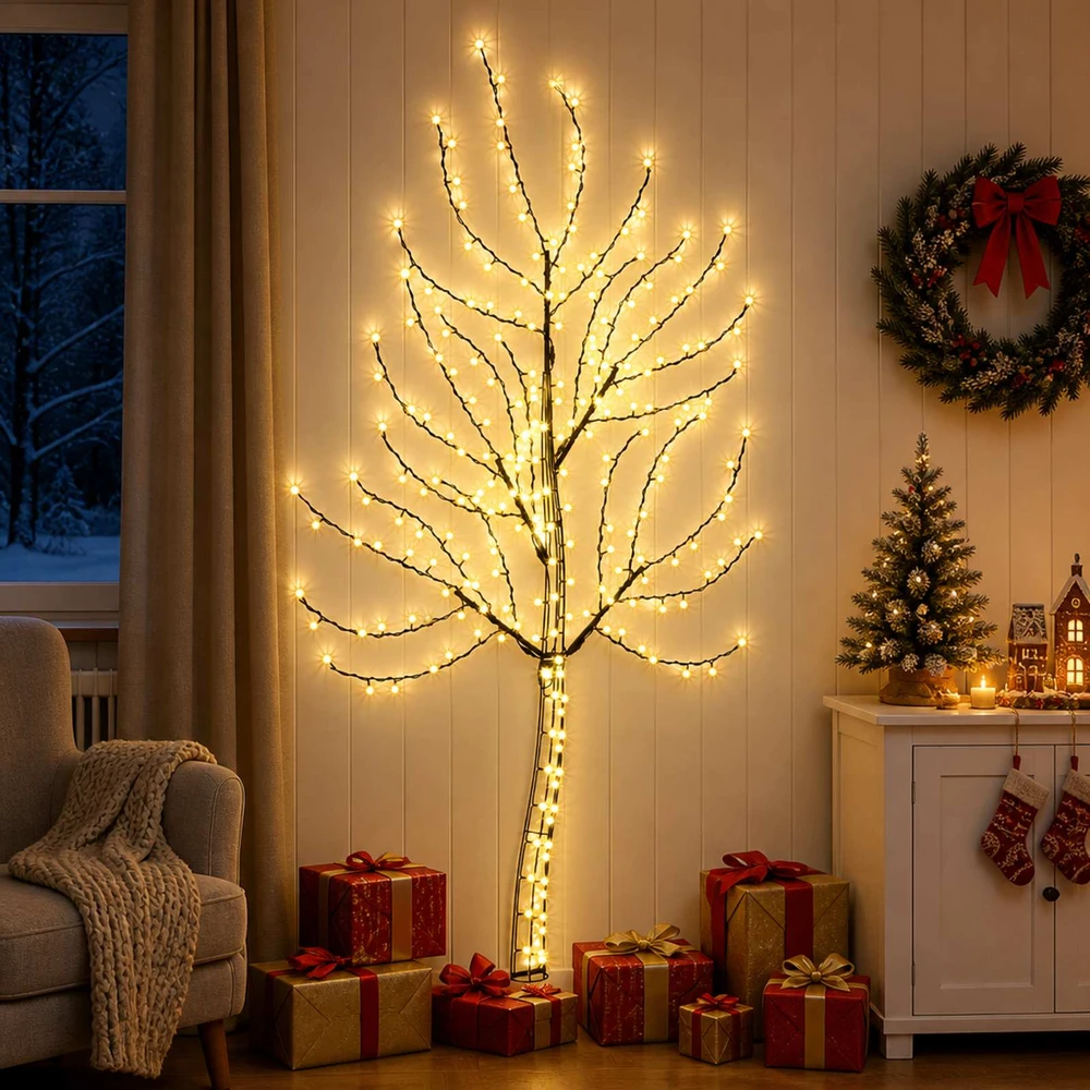 LED sieninė Kalėdų eglutė 180 cm 200 LED Šilta balta Plienas