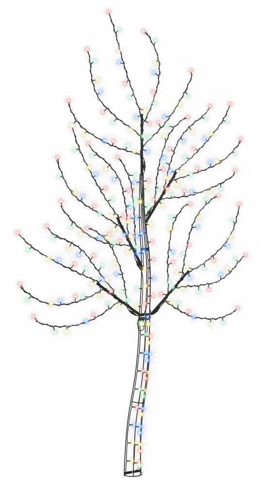 LED sieninė Kalėdų eglutė 180 cm 200 LED Įvairių spalvų Plienas