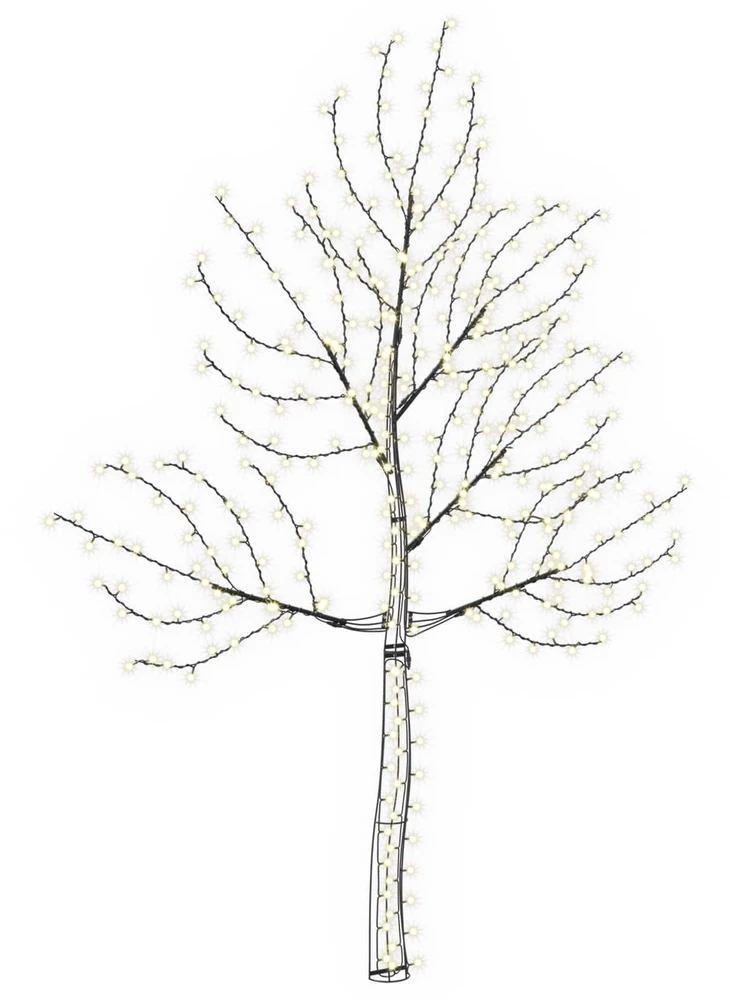 LED sieninė Kalėdų eglutė 210 cm 312 LED Šilta balta Plienas