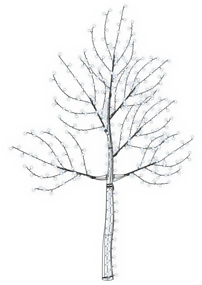 LED sieninė Kalėdų eglutė 210 cm 312 LED Šalta balta Plienas