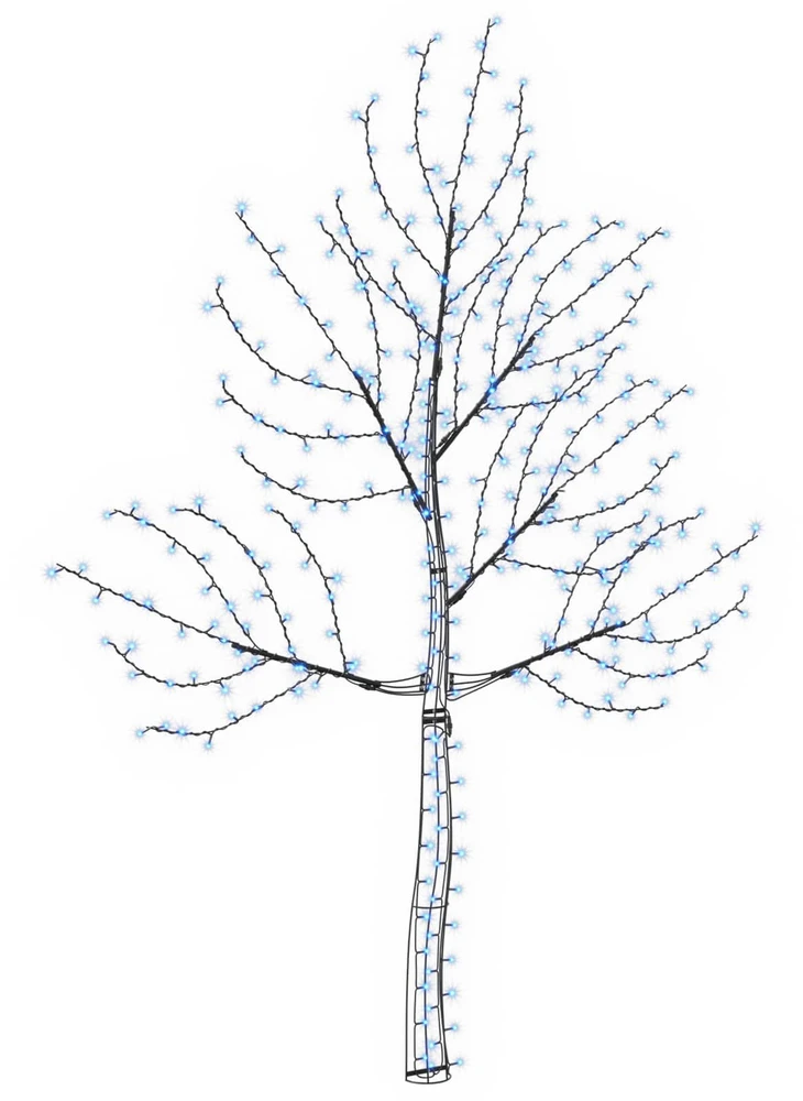 LED sieninė Kalėdų eglutė 210 cm 312 LED Mėlyna Plienas Juoda