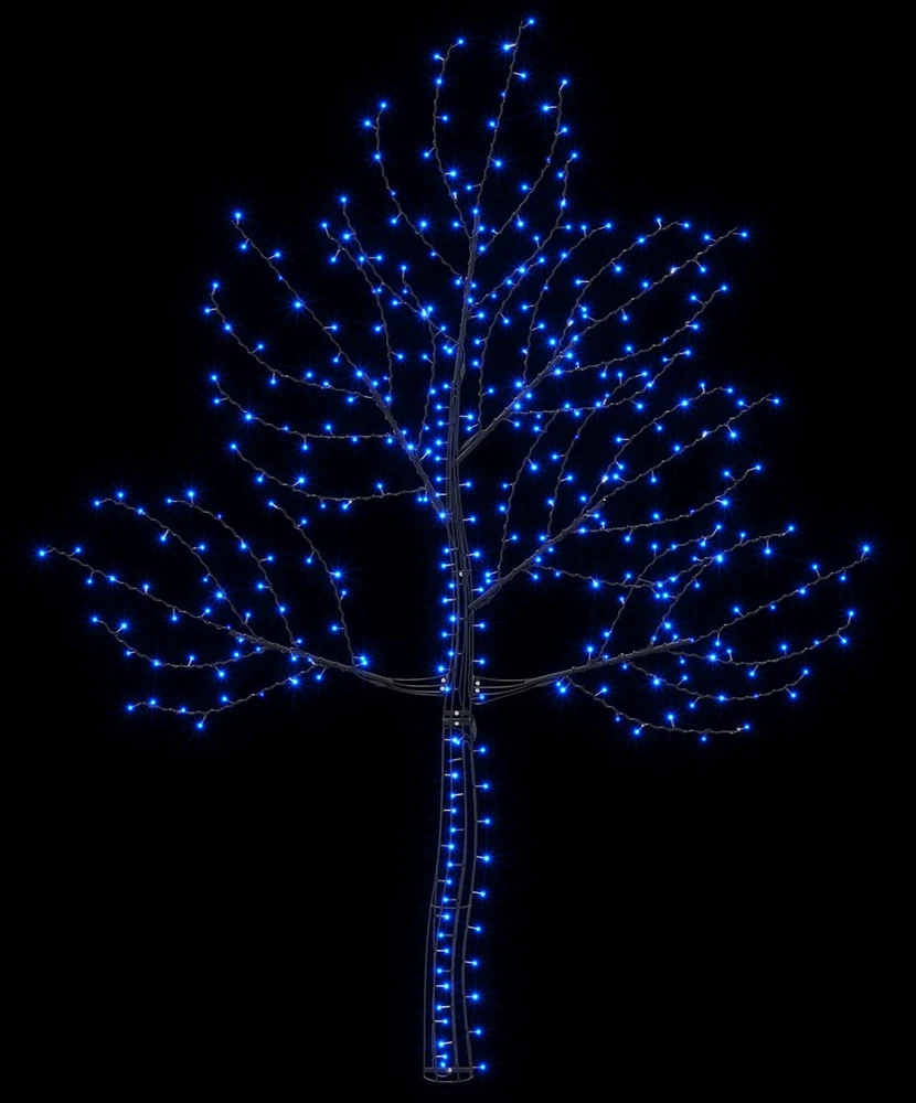 LED sieninė Kalėdų eglutė 210 cm 312 LED Mėlyna Plienas Juoda